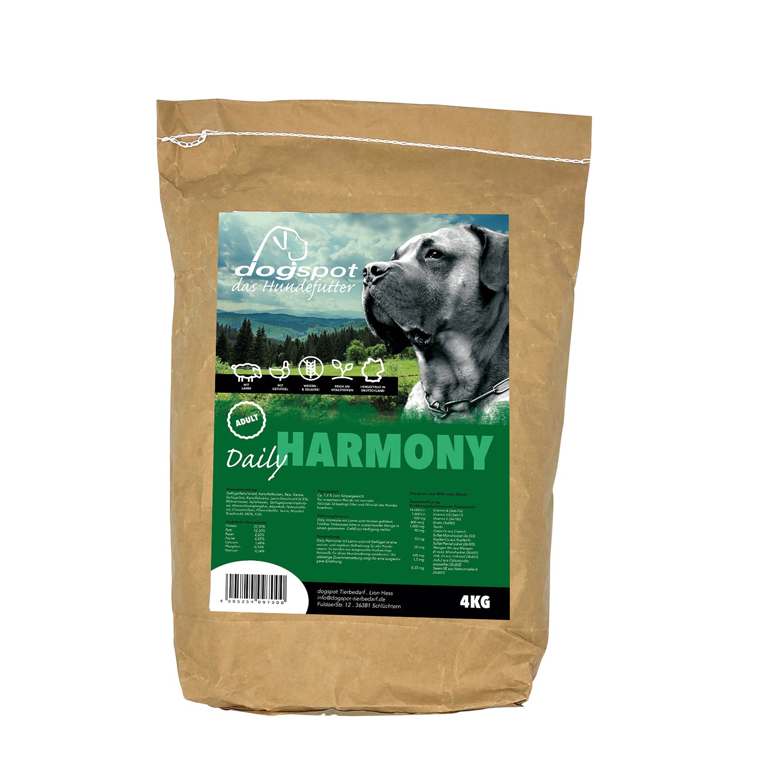 Harmony Good Dog Keramik-Napf Für Hunde – 6 Tassen (ca. 1,4 Liter), Mit Knochen-Motiv, Spülmaschinengeeignet