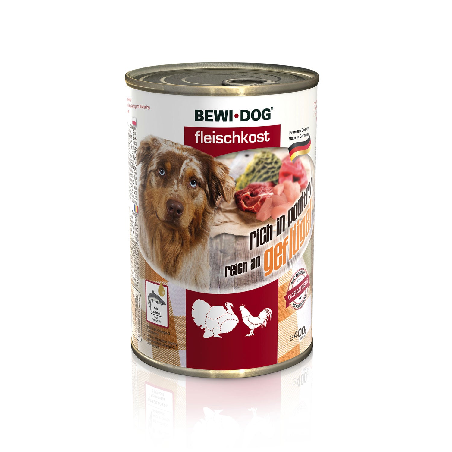 BEWI DOG Fleischkost Reich an Geflügel